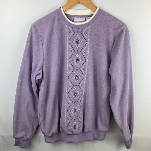 Alfred Dunner Purple Embellished Grandma Sweater - Picture 10 of 10
